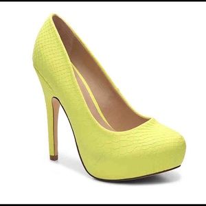 Mix No 6 Sarti Yellow 8.5 Platform Pump High Heels